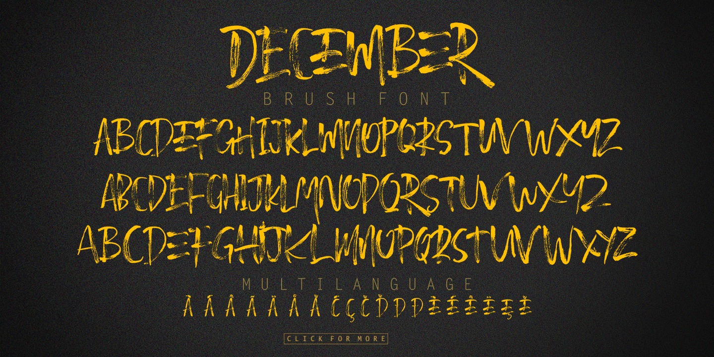 Beispiel einer December Brush-Schriftart #2